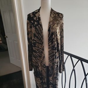 Tie dye long cardigan